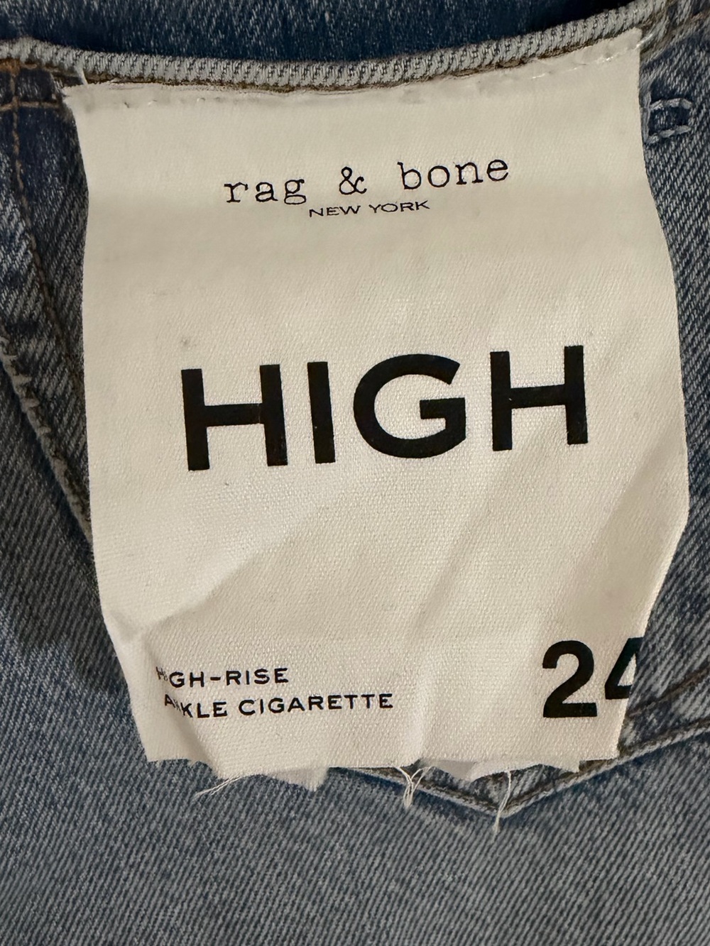 rag & bone Light Blue High-Rise Jeans